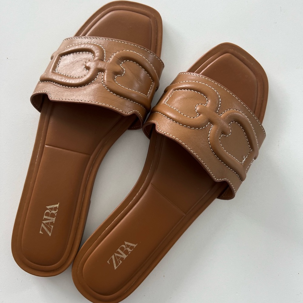 Zara Tan Sandals